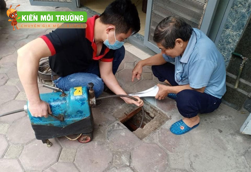 Thông tắc cống tại Mỹ Đức