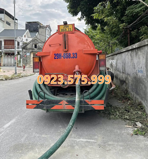 xe bể phốt tại huyện Hoài Đức của Kiến Môi Trường