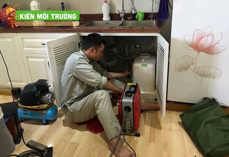 thông tắc chậu rửa bát tại Hà Đông