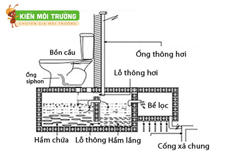 cách đặt ống hầm cầu