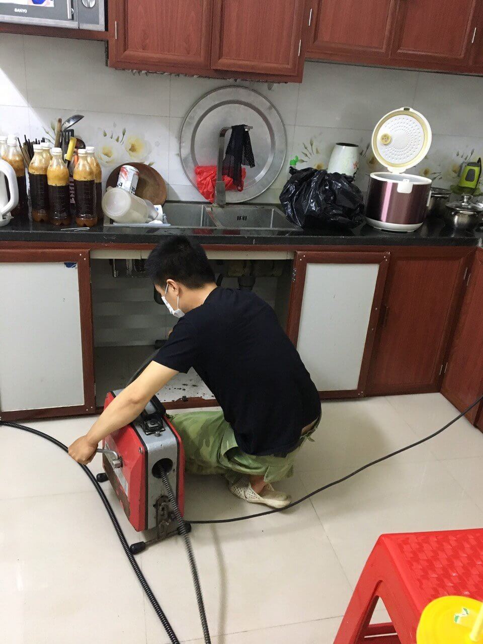 Thông tắc chậu rửa bát tại Hoài Đức