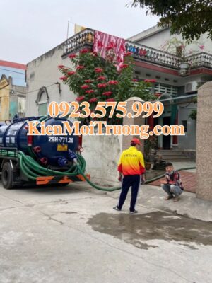 hút bể phốt hộ gia đình ở hải hà